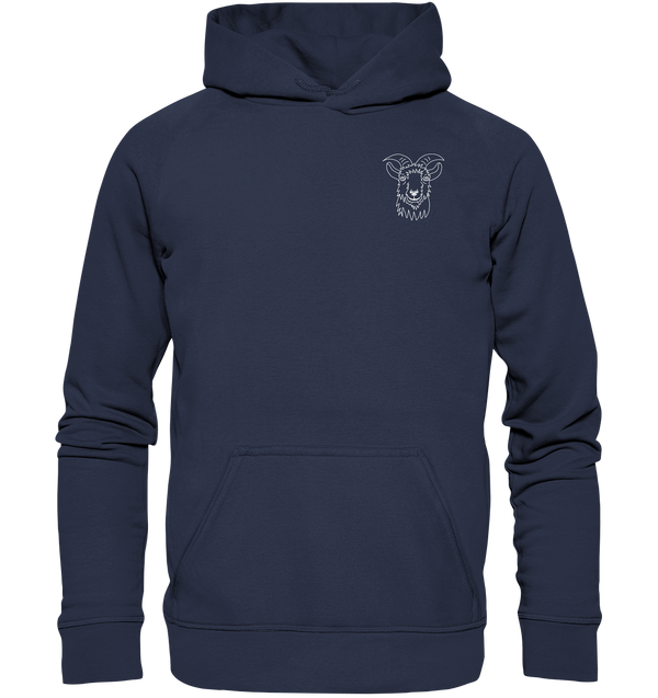 Ziege weiß - Premium Hoodie Kinder Hoodie Kinder Tier-Shirts.com Deep Navy 116