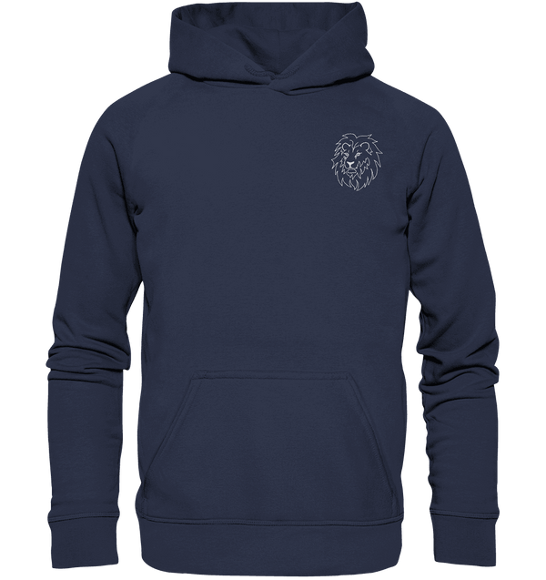 Löwe weiß - Premium Hoodie Kinder Hoodie Kinder Tier-Shirts.com Deep Navy 116