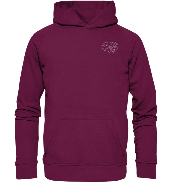 Löwenpaar weiß - Premium Hoodie Kinder Hoodie Kinder Tier-Shirts.com Burgund 116