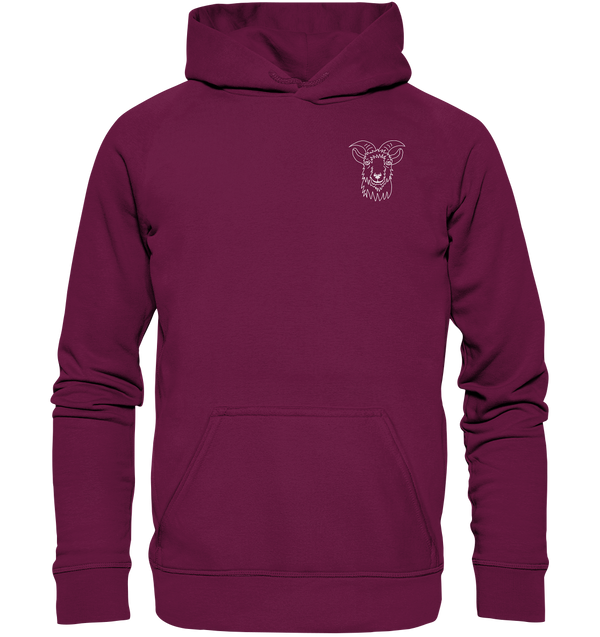 Ziege weiß - Premium Hoodie Kinder Hoodie Kinder Tier-Shirts.com Burgund 116