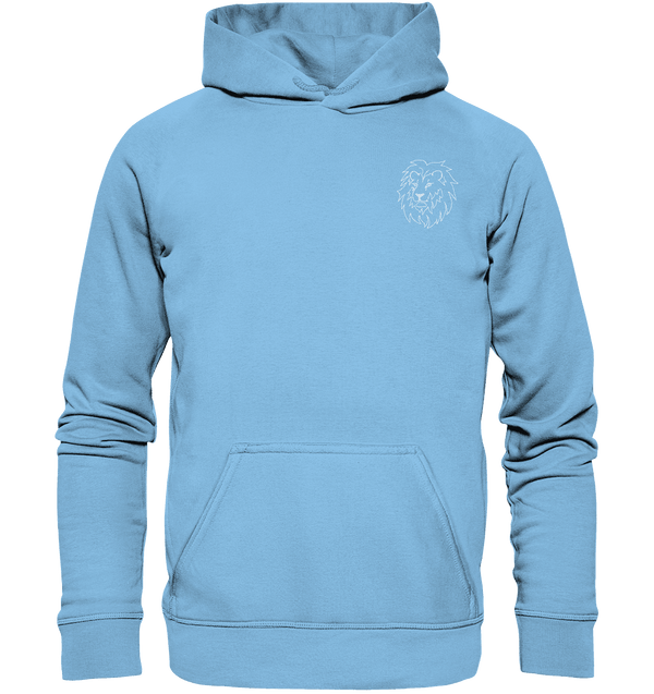 Löwe weiß - Premium Hoodie Kinder Hoodie Kinder Tier-Shirts.com Sky Blue 116