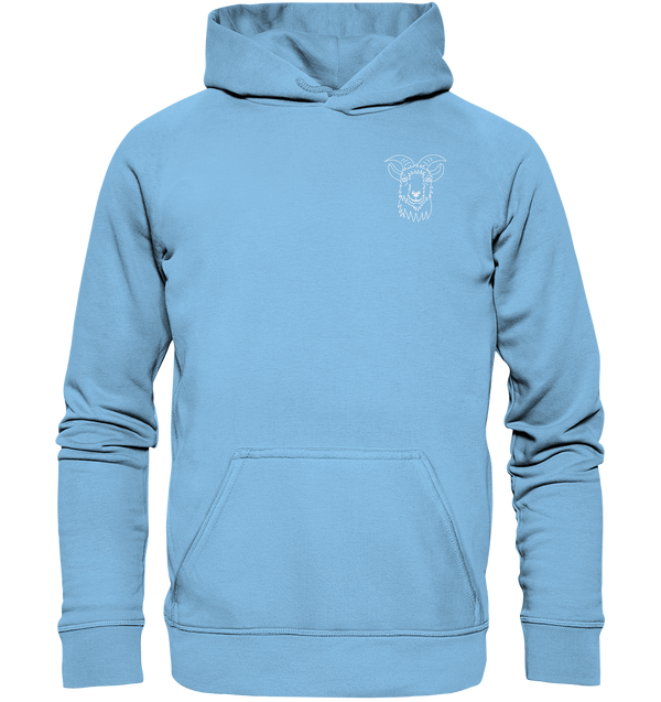 Ziege weiß - Premium Hoodie Kinder Hoodie Kinder Tier-Shirts.com Sky Blue 116