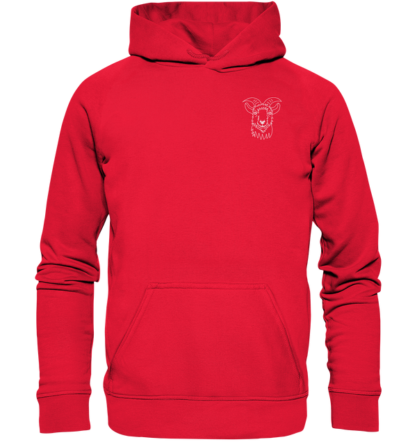 Ziege weiß - Premium Hoodie Kinder Hoodie Kinder Tier-Shirts.com Rot 116