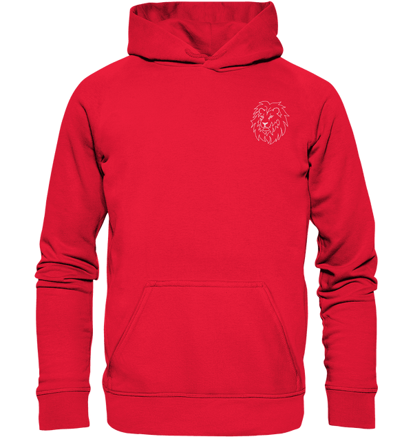 Löwe weiß - Premium Hoodie Kinder Hoodie Kinder Tier-Shirts.com Rot 116
