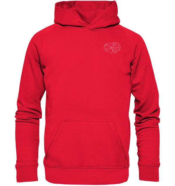 Löwenpaar weiß - Premium Hoodie Kinder Hoodie Kinder Tier-Shirts.com Rot 116