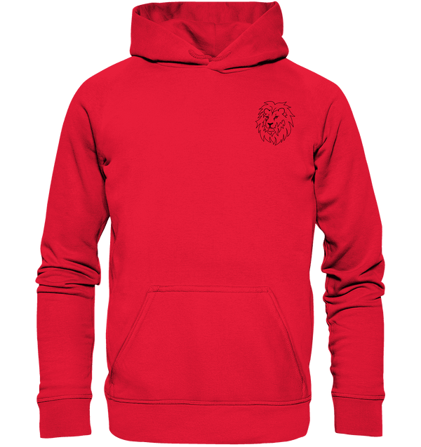 Löwe - Premium Hoodie Kinder Hoodie Kinder Tier-Shirts.com Rot 116