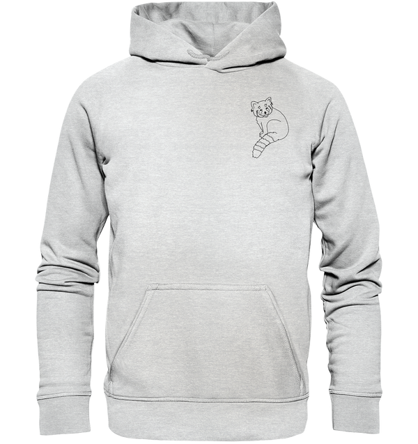 Roter Panda - Premium Hoodie Kinder Hoodie Kinder Tier-Shirts.com Heather Grey (meliert) 116