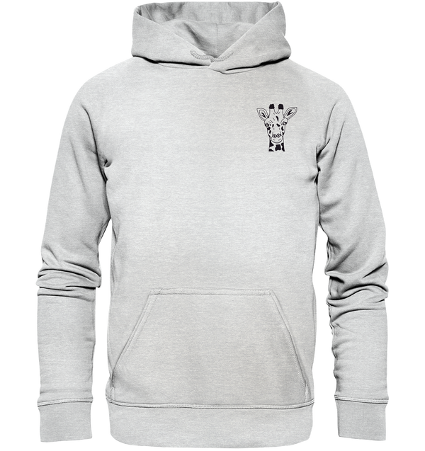 Giraffe - Premium Hoodie Kinder Hoodie Kinder Tier-Shirts.com Heather Grey (meliert) 116