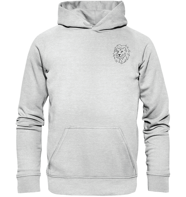 Löwe - Premium Hoodie Kinder Hoodie Kinder Tier-Shirts.com Heather Grey (meliert) 116