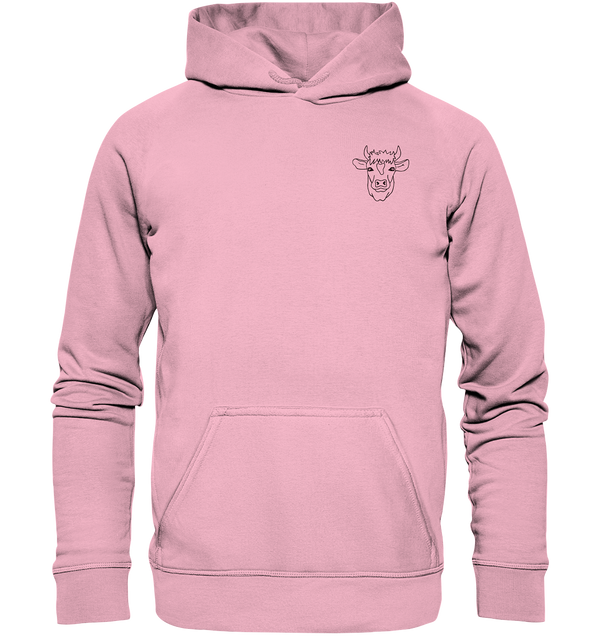 Kuh schwarz - Premium Hoodie Kinder Hoodie Kinder Tier-Shirts.com Light Pink 116