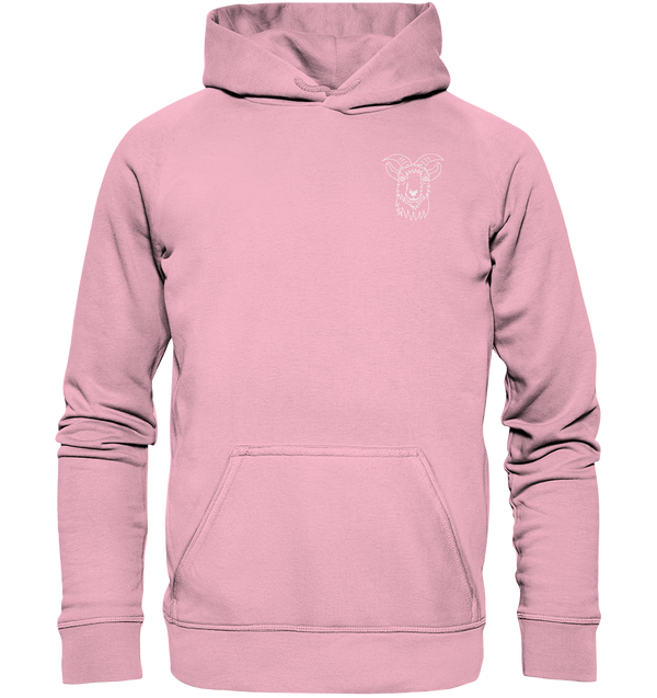 Ziege weiß - Premium Hoodie Kinder Hoodie Kinder Tier-Shirts.com Light Pink 116