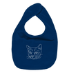 Katze weiß - Organic Lätzchen Kinder Lätzchen Tier-Shirts.com Nautical Navy One Size