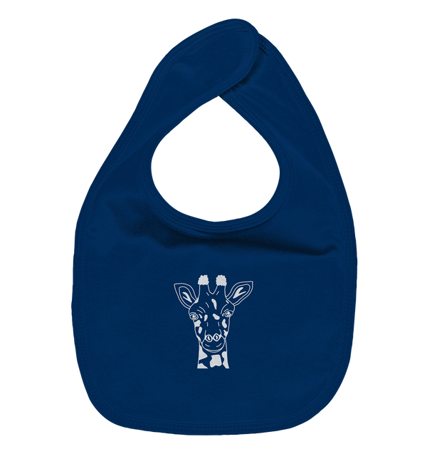 Giraffe weiß - Organic Lätzchen Kinder Lätzchen Tier-Shirts.com Nautical Navy One Size
