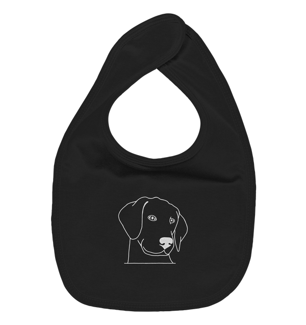 Hund Schlappohr weiß - Organic Lätzchen Kinder Lätzchen Tier-Shirts.com Black One Size