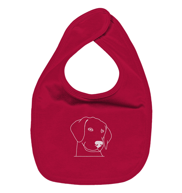 Hund Schlappohr weiß - Organic Lätzchen Kinder Lätzchen Tier-Shirts.com Red One Size