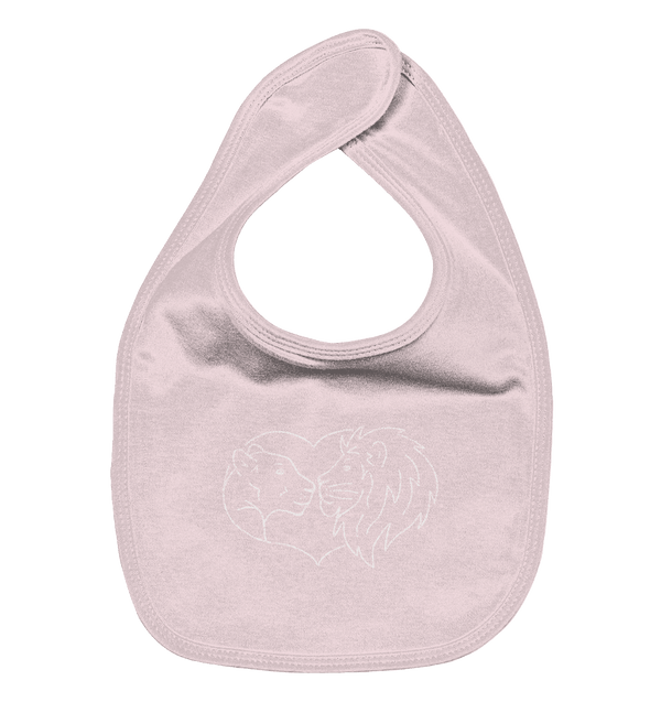 Löwenpaar weiß - Organic Lätzchen Kinder Lätzchen Tier-Shirts.com Powder Pink One Size