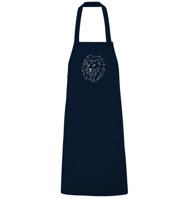 Löwe weiß - Organic Grillschürze Grillschürze Tier-Shirts.com Navy One Size