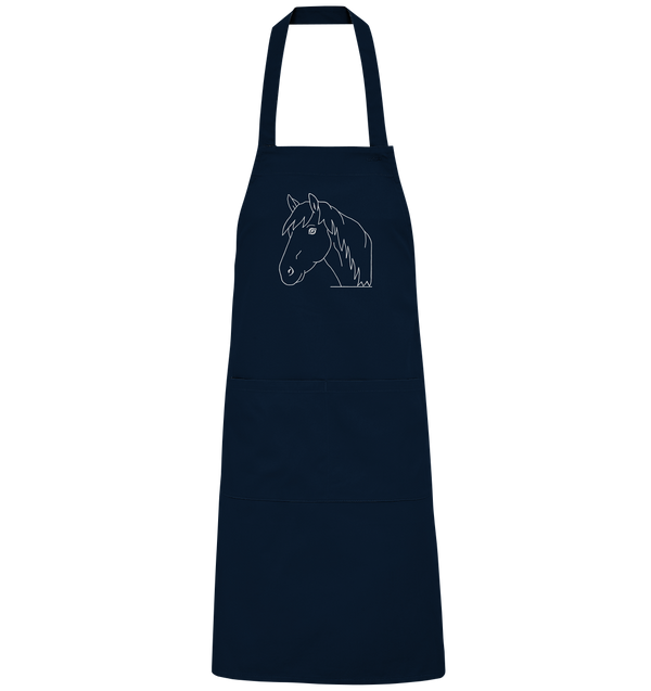 Pferd weiß - Organic Grillschürze Grillschürze Tier-Shirts.com Navy One Size