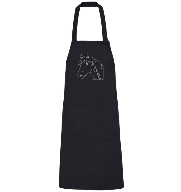 Pferd weiß - Organic Grillschürze Grillschürze Tier-Shirts.com Black One Size