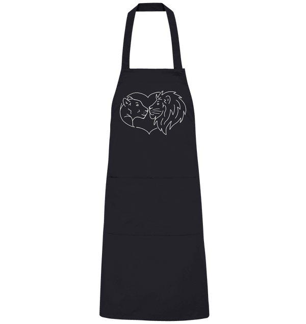 Löwenpaar weiß - Organic Grillschürze Grillschürze Tier-Shirts.com Black One Size