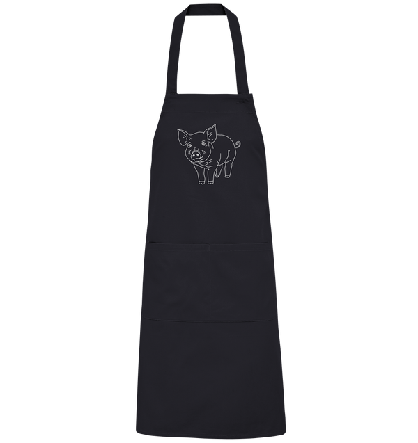 Schwein weiß - Organic Grillschürze Grillschürze Tier-Shirts.com Black One Size