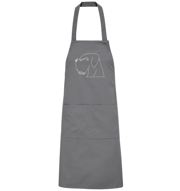 Schnauzer weiß - Organic Grillschürze Grillschürze Tier-Shirts.com Dark Grey (Solid) One Size