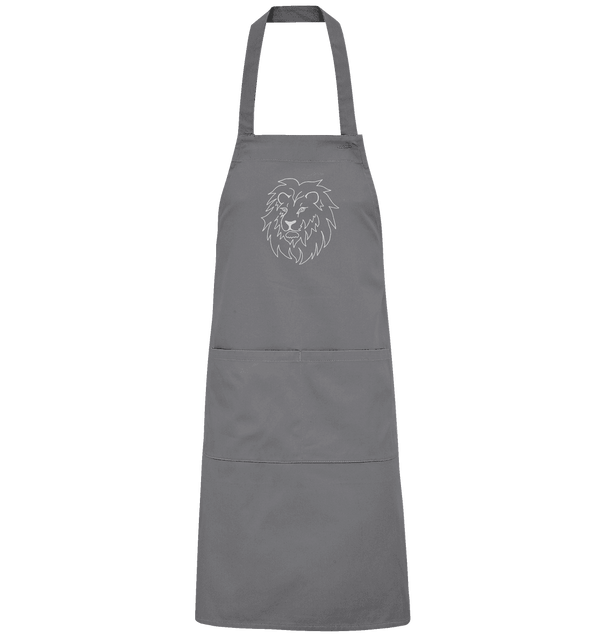 Löwe weiß - Organic Grillschürze Grillschürze Tier-Shirts.com Dark Grey (Solid) One Size