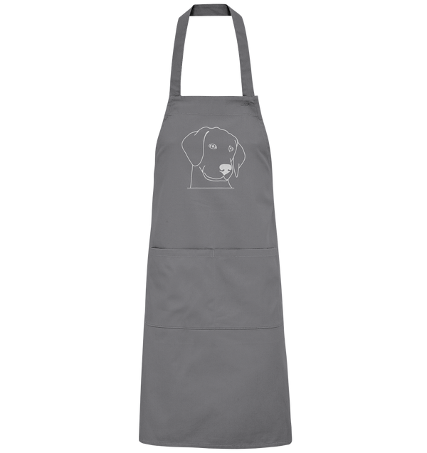 Hund Schlappohr weiß - Organic Grillschürze Grillschürze Tier-Shirts.com Dark Grey (Solid) One Size