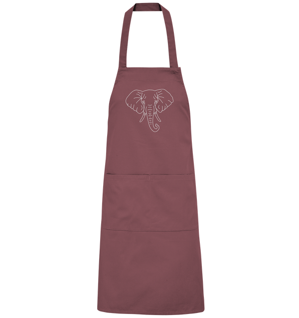Elefant weiß - Organic Grillschürze Grillschürze Tier-Shirts.com Ancient Pink One Size