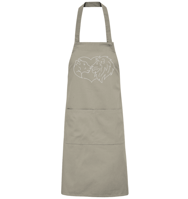 Löwenpaar weiß - Organic Grillschürze Grillschürze Tier-Shirts.com Rope One Size