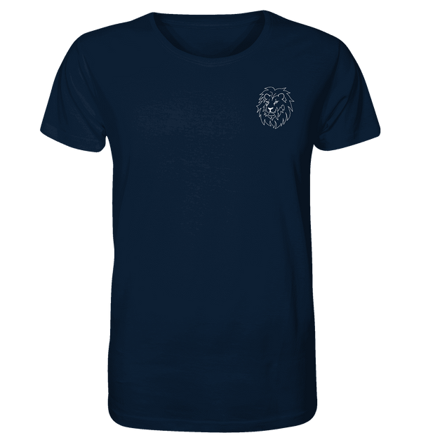 Löwe weiß - Organic T-Shirt Unisex Unisex-Shirts Tier-Shirts.com French Navy XS