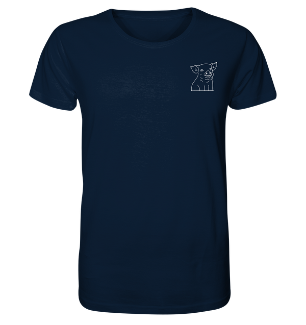 Ferkel weiß - Organic T-Shirt Unisex Unisex-Shirts Tier-Shirts.com French Navy XS