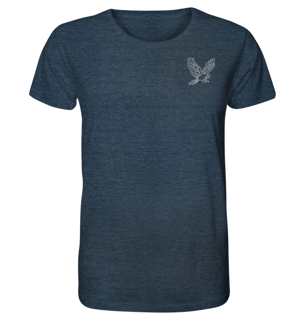 Papagei weiß - Organic T-Shirt Unisex Unisex-Shirts Tier-Shirts.com Dark Heather Blue XS