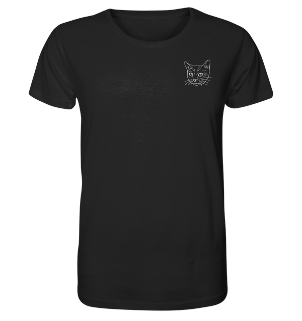 Katze weiß - Organic T-Shirt Unisex Unisex-Shirts Tier-Shirts.com Black XS