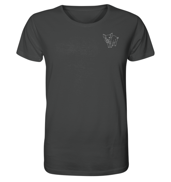 Schwein weiß - Organic T-Shirt Unisex Unisex-Shirts Tier-Shirts.com Anthracite XS