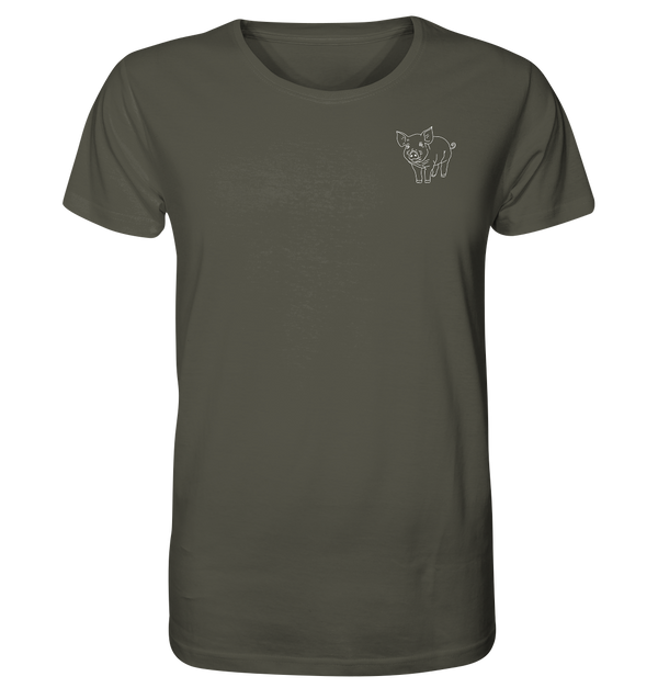 Schwein weiß - Organic T-Shirt Unisex Unisex-Shirts Tier-Shirts.com Khaki XS