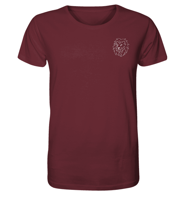 Löwe weiß - Organic T-Shirt Unisex Unisex-Shirts Tier-Shirts.com Burgundy XS