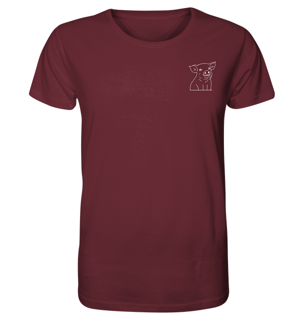Ferkel weiß - Organic T-Shirt Unisex Unisex-Shirts Tier-Shirts.com Burgundy XS