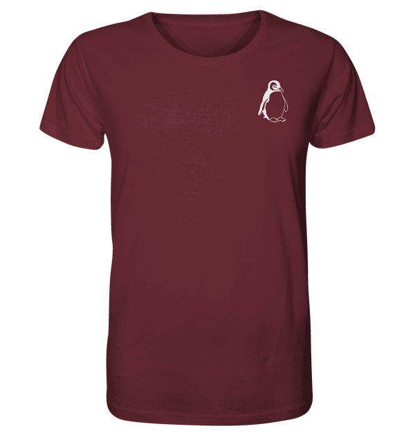 Pinguin weiß - Organic T-Shirt Unisex Unisex-Shirts Tier-Shirts.com Burgundy XS