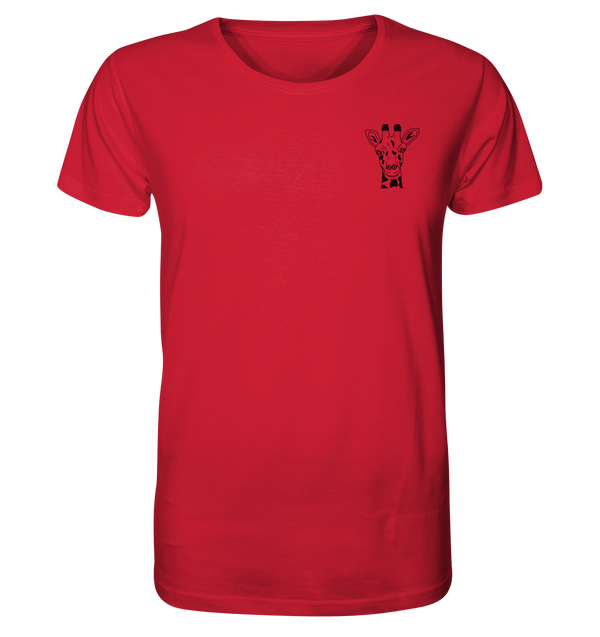 Giraffe - Organic T-Shirt Unisex Unisex-Shirts Tier-Shirts.com Red XS