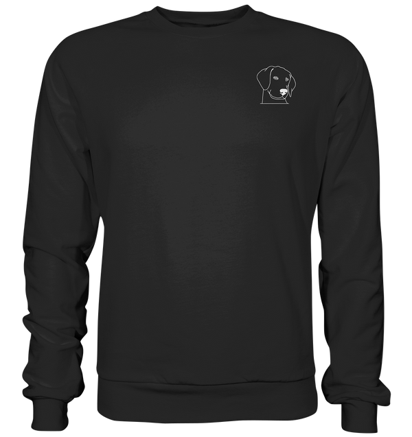 Hund Schlappohr weiß - Premium Sweatshirt Unisex Sweatshirts Tier-Shirts.com Black S