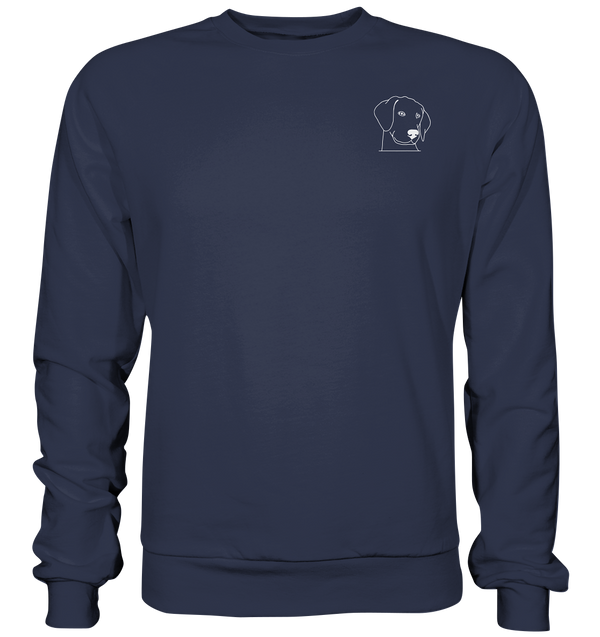 Hund Schlappohr weiß - Premium Sweatshirt Unisex Sweatshirts Tier-Shirts.com Deep Navy S