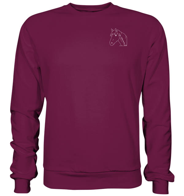 Pferd weiß - Premium Sweatshirt Unisex Sweatshirts Tier-Shirts.com Burgund S