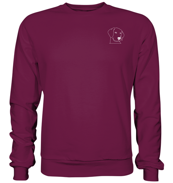 Hund Schlappohr weiß - Premium Sweatshirt Unisex Sweatshirts Tier-Shirts.com Burgund S