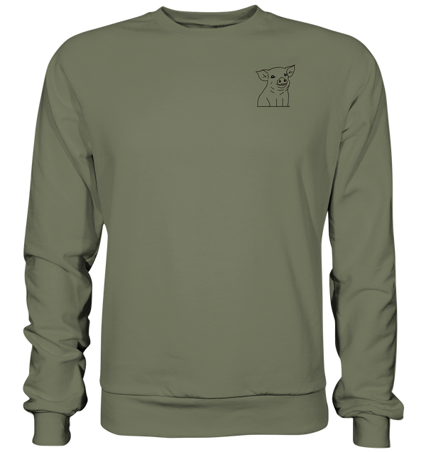 Ferkel schwarz - Premium Sweatshirt Unisex Sweatshirts Tier-Shirts.com Classic Olive S