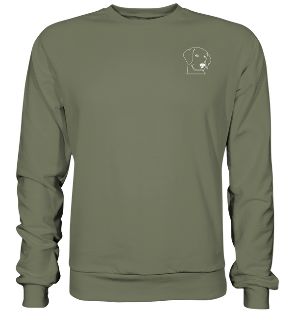 Hund Schlappohr weiß - Premium Sweatshirt Unisex Sweatshirts Tier-Shirts.com Classic Olive S