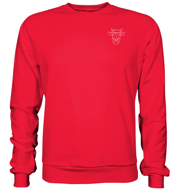 Kuh weiß - Premium Sweatshirt Unisex Sweatshirts Tier-Shirts.com Rot S