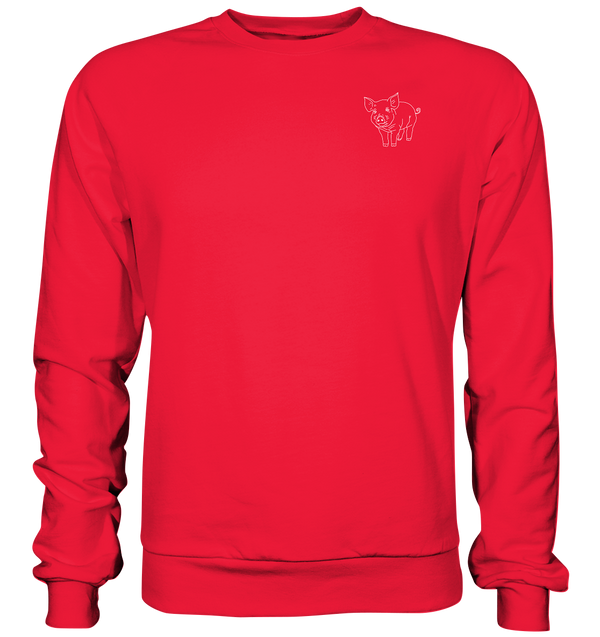 Schwein weiß - Premium Sweatshirt Unisex Sweatshirts Tier-Shirts.com Rot S