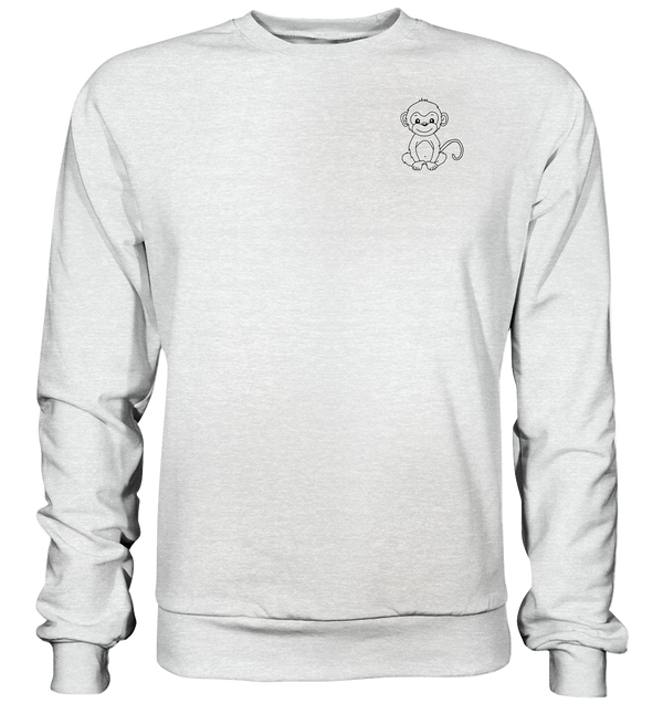 Affenbaby schwarz - Premium Sweatshirt Unisex Sweatshirts Tier-Shirts.com Heather Grey (meliert) S