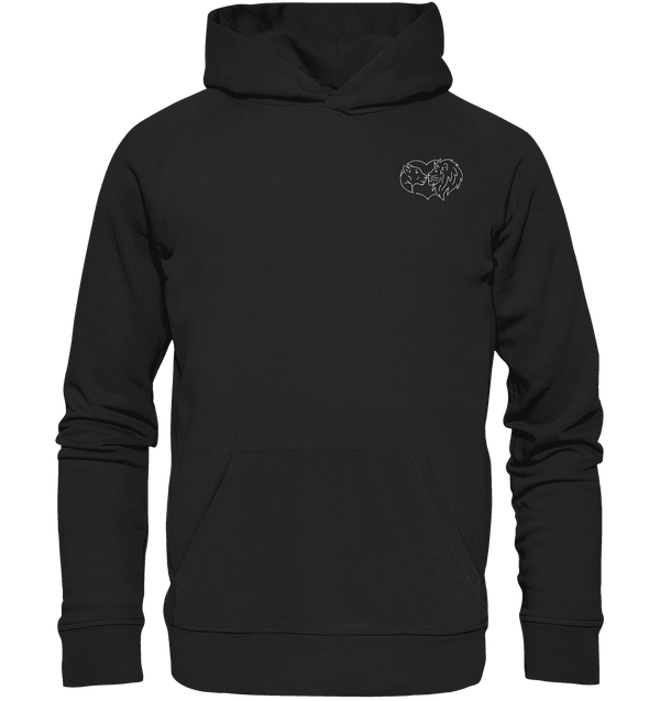 Löwenpaar weiß - Premium Hoodie Unisex Hoodies Tier-Shirts.com Black S